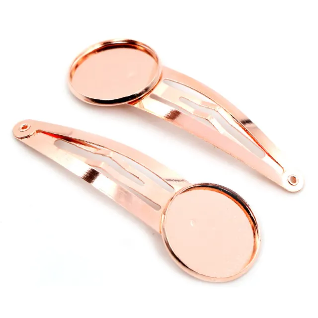 Barrettes Base Support BB Clip Hanging Rose Gold Plated - Shop at LoveMi