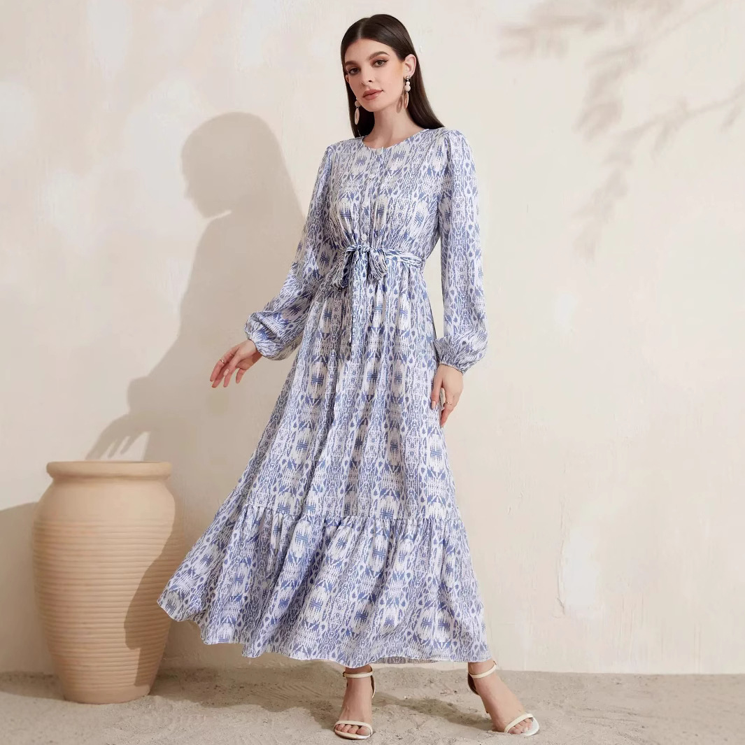 Fashion Casual French Print Women's Dress