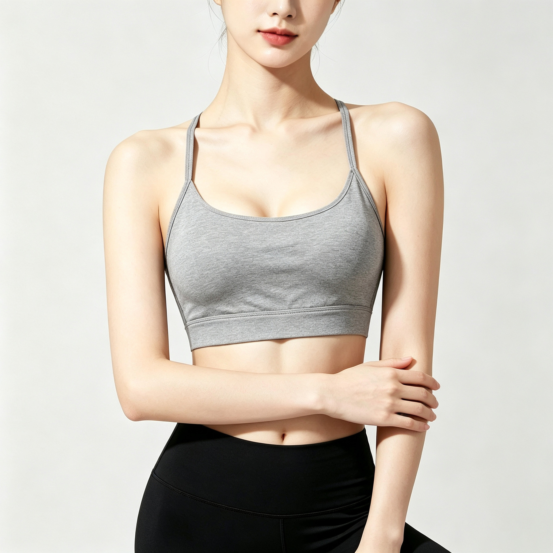 Thin-strap Fitness Bra High Elasticity Running Shock Proof Yoga Vest