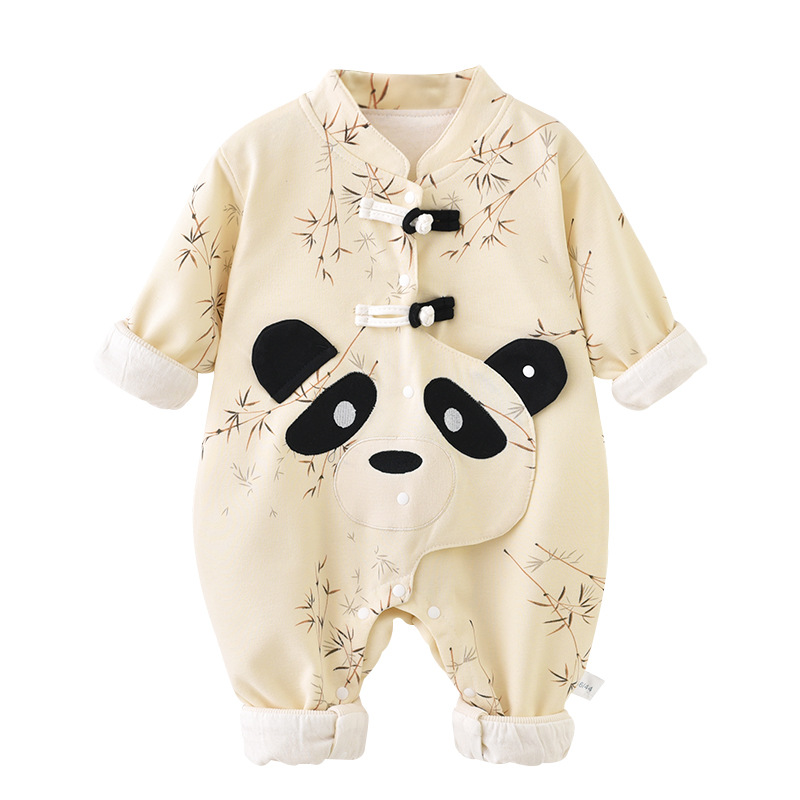 Bamboo Leaf Panda Romper