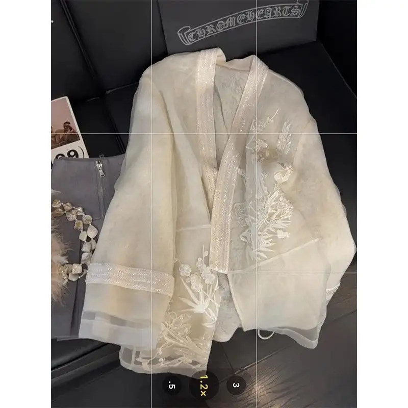 New Chinese-style Heavy Embroidery Shirt Womens Traditional Chinese-style Top