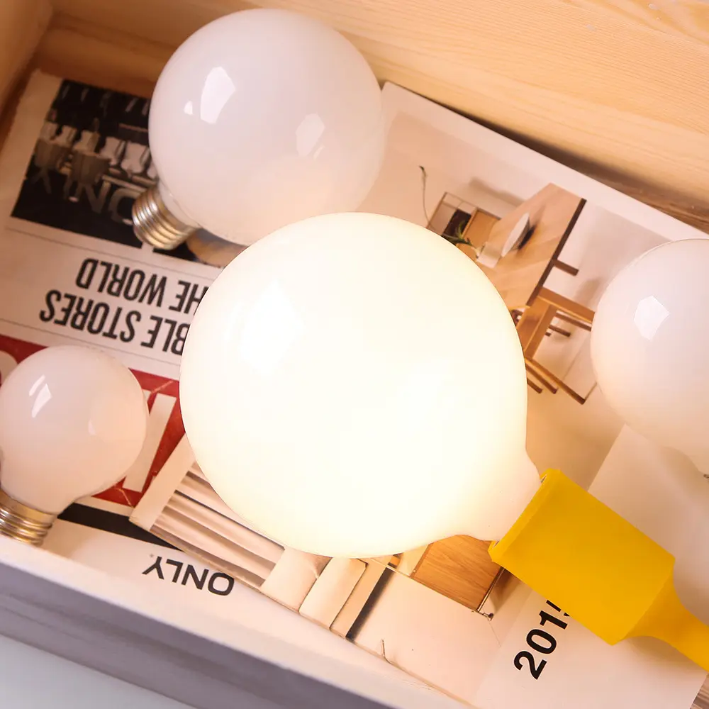 Simple Household Use Milky White Glass Led