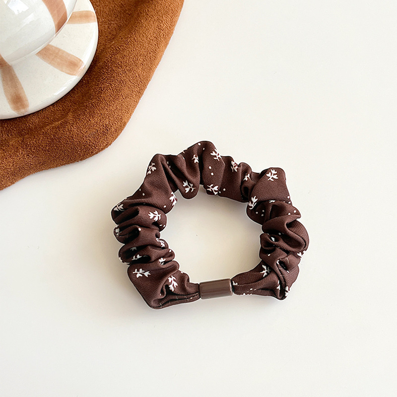French Floral Small Intestine Hair Band Simple High Elastic Rubber Band