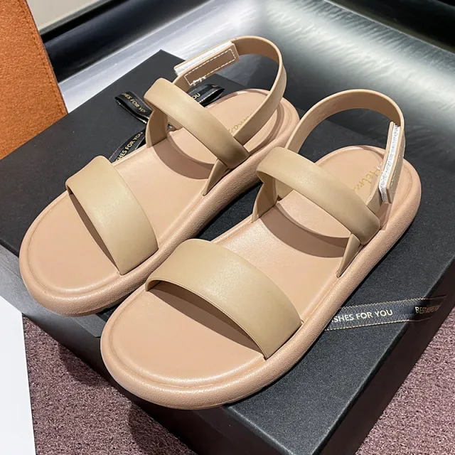 Women's Sandals Summer Wear Flat Heel Brown - Shop at LoveMi