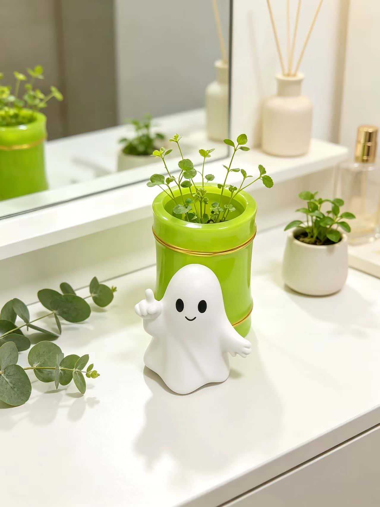 Ghost Skull Planter Cup, picture 2 of 3