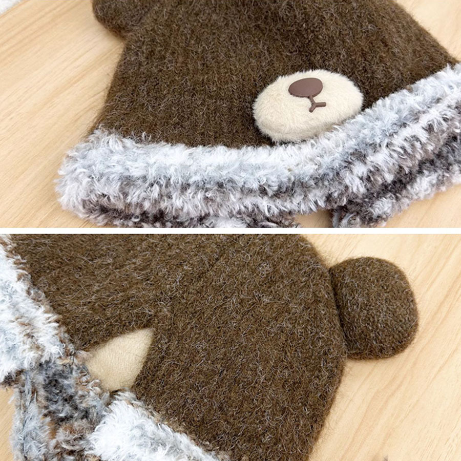 Title 9, Cute Fashion Bear Plush Bonnet Children