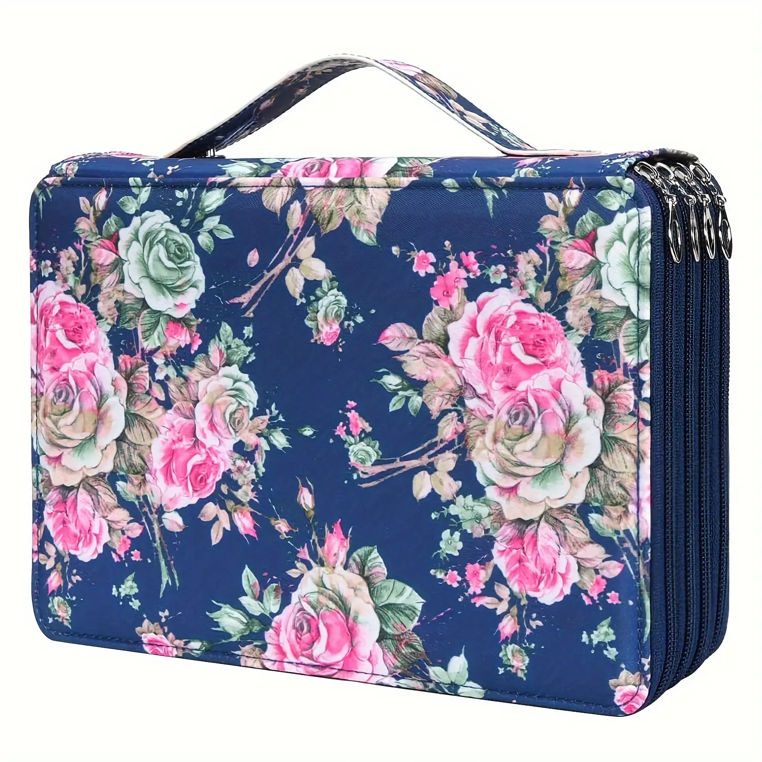 Color Large Capacity Pen Four Layers Zipped Pencil Bag Pencil Bag Pencil Box Kit