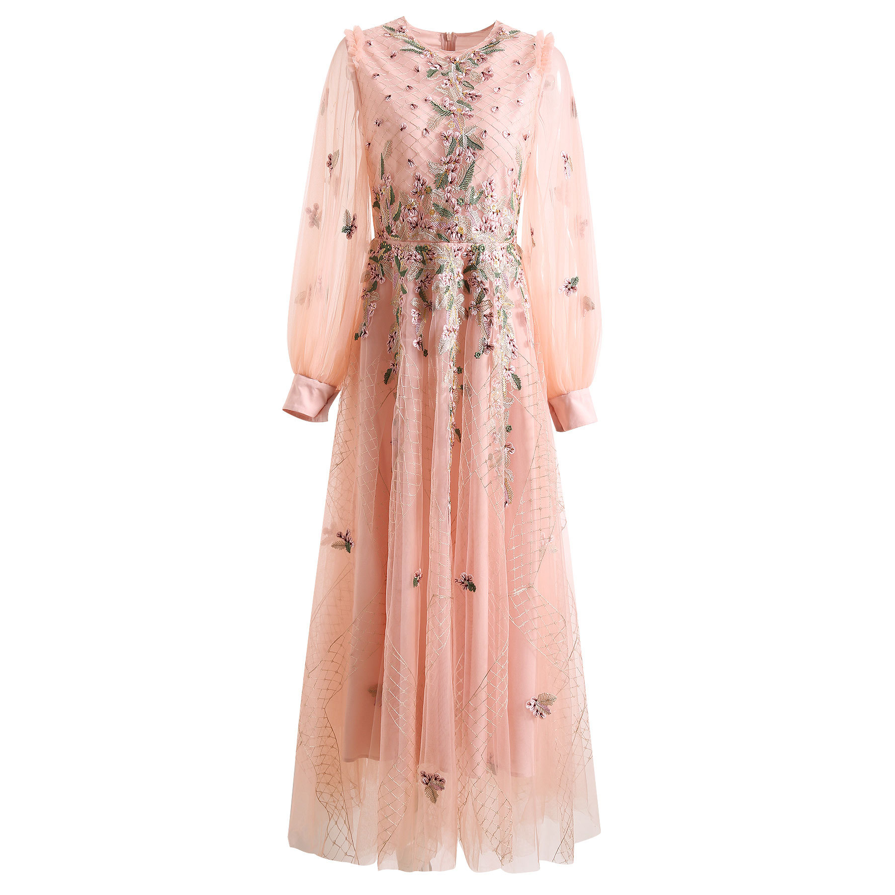 Sequin Mesh Long Sleeve Dress, picture 4 of 6