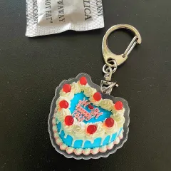 Happy Birthday Cake Acrylic Keychain Pendant Vintage Lovely Bag Accessories - Blue Cake E - View 1