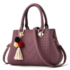 Women's Handbag Fashion Middle-aged Shoulder Messenger Bag - Purple - View 1