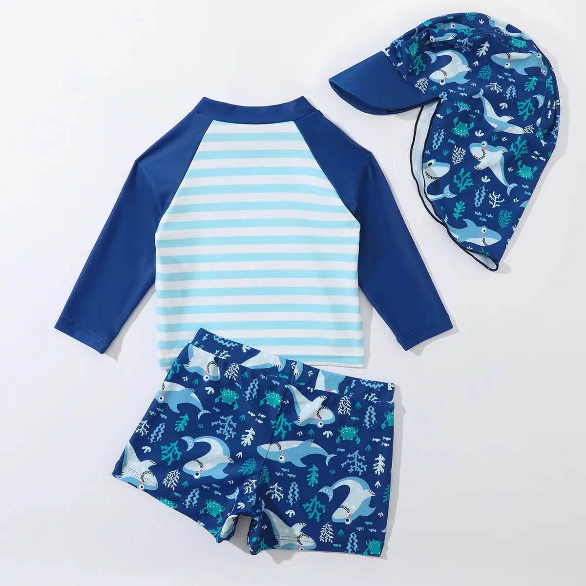 New Boy Split Swimsuit Long Sleeve Sun Protection