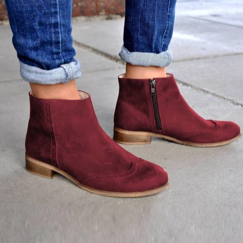 Korean-style Plus-size Versatile Womens Ankle Boots