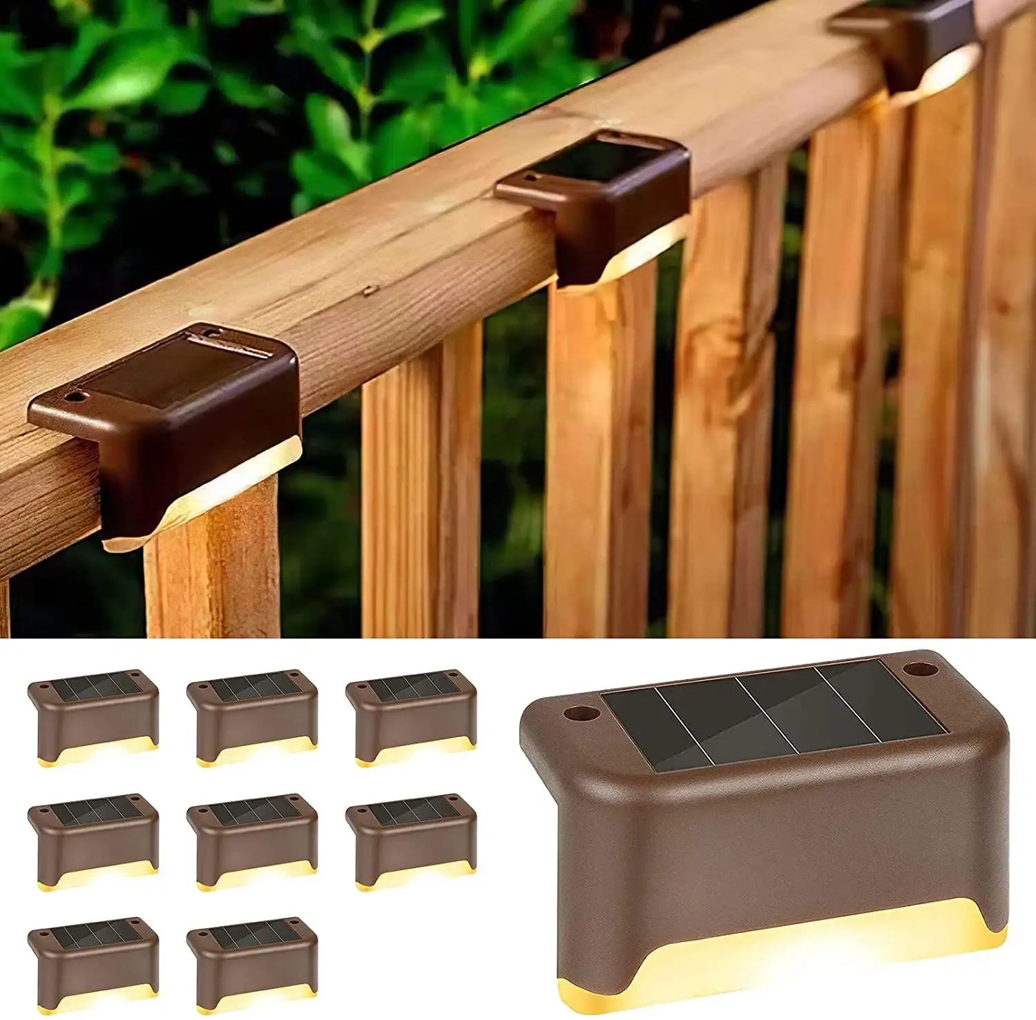 Solar Step Light Outdoor Garden Night LED