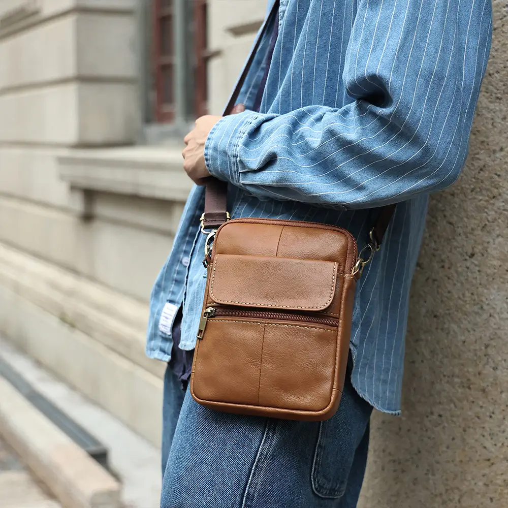 Genuine Leather Crossbody Shoulder Bag