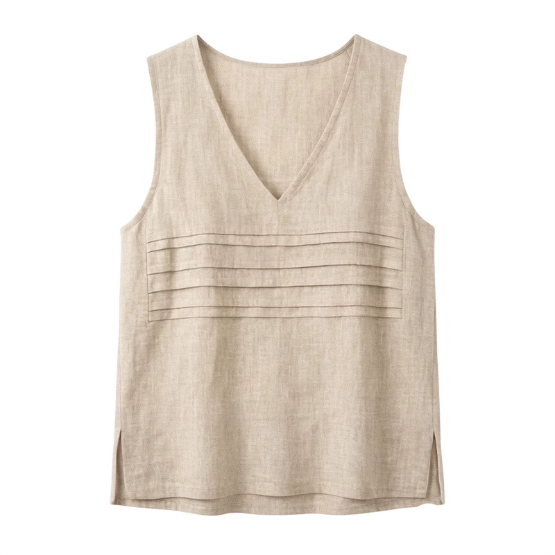 Womens Summer V Neck Sleeveless Tank Top