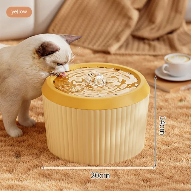 Cat Automatic Filter Large Capacity Constant Temperature Water Fountain Mango Yellow - Shop at LoveMi