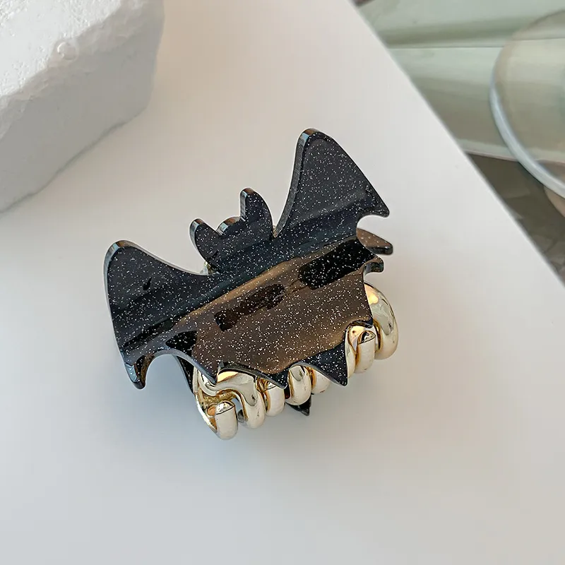 Bat Alloy Style Grip Hair Tie Back Head Updo - Black