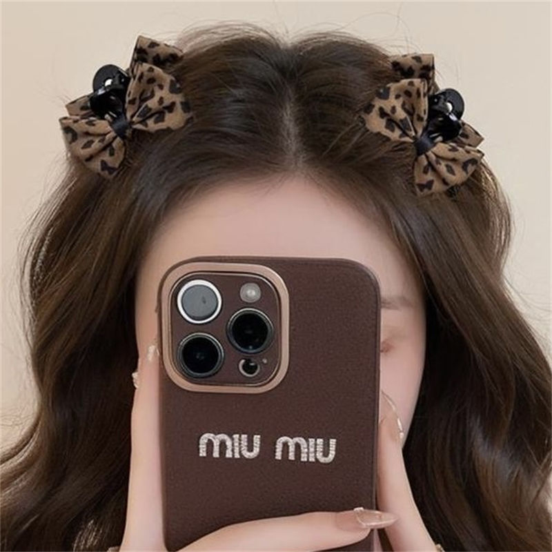 Cute Leopard Bow Barrettes Exquisite High-grade Bang Clip Accessories 3