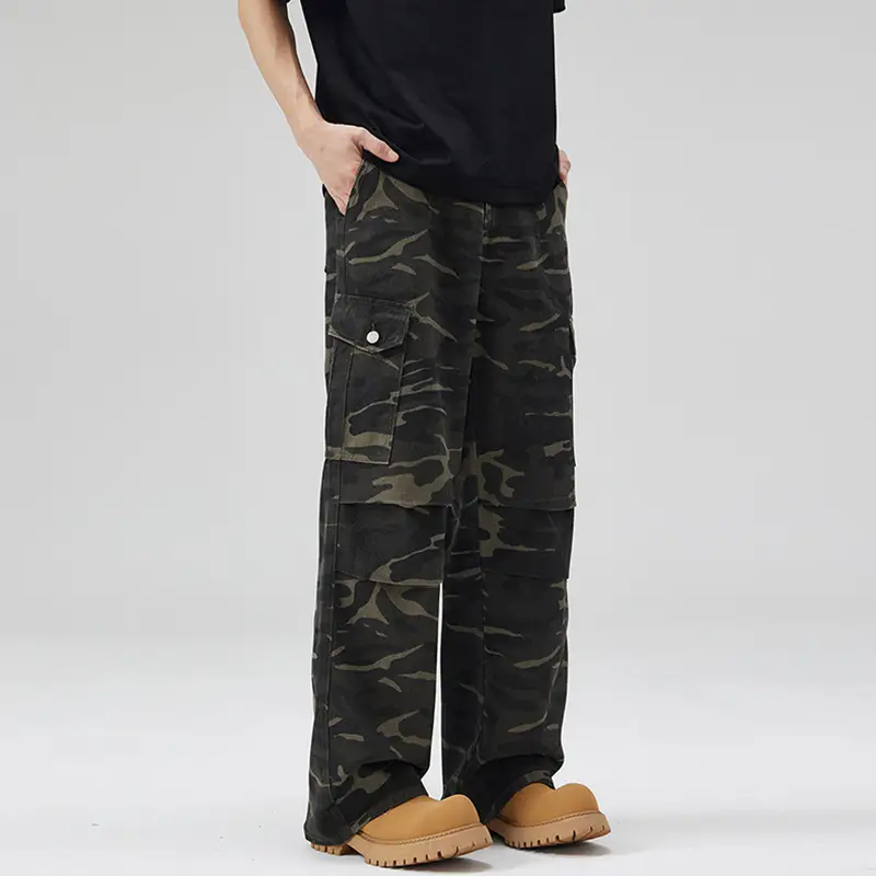 Paratrooper Camouflage Cargo Pants Men And Women Multi-pocket