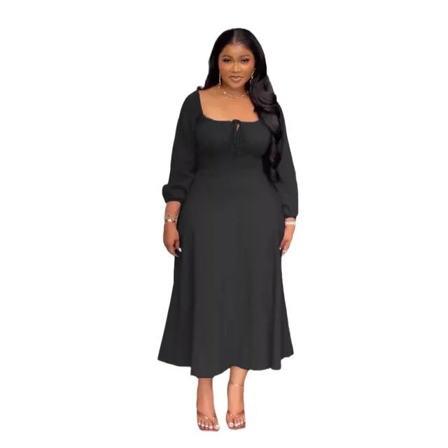 Waist tight A Line Hem Dress Women Black - Shop at LoveMi