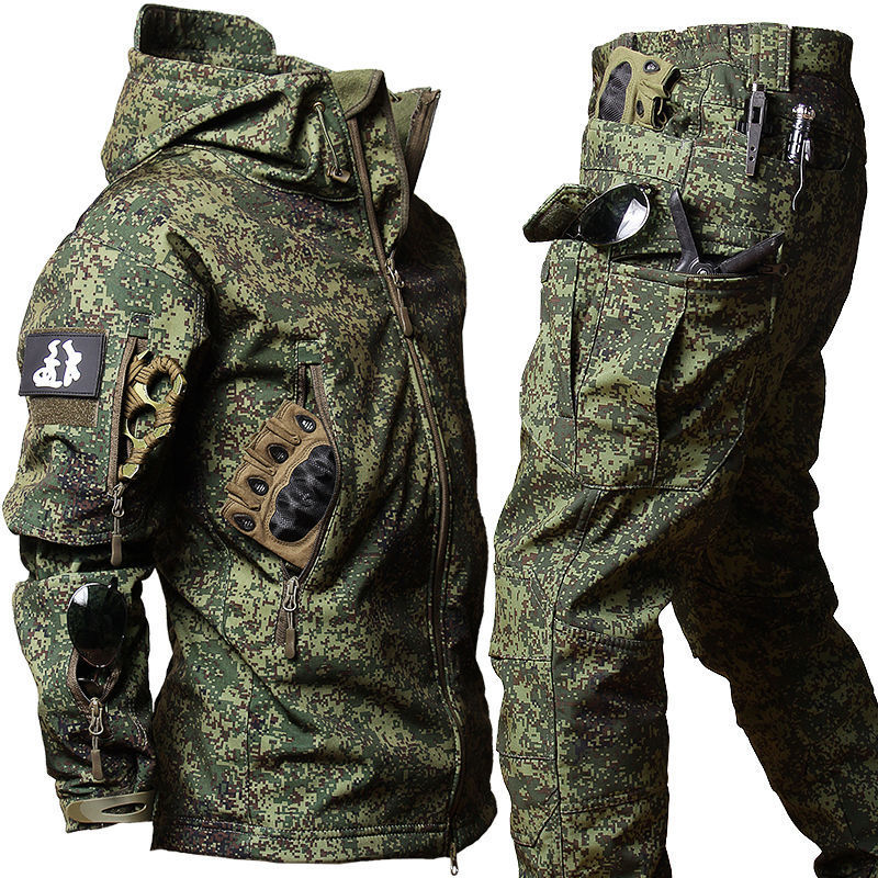 Tactical Winter Set Men's Outdoor Windproof Waterproof Suit Multi-Pocket pant UK - Picture 8 of 14