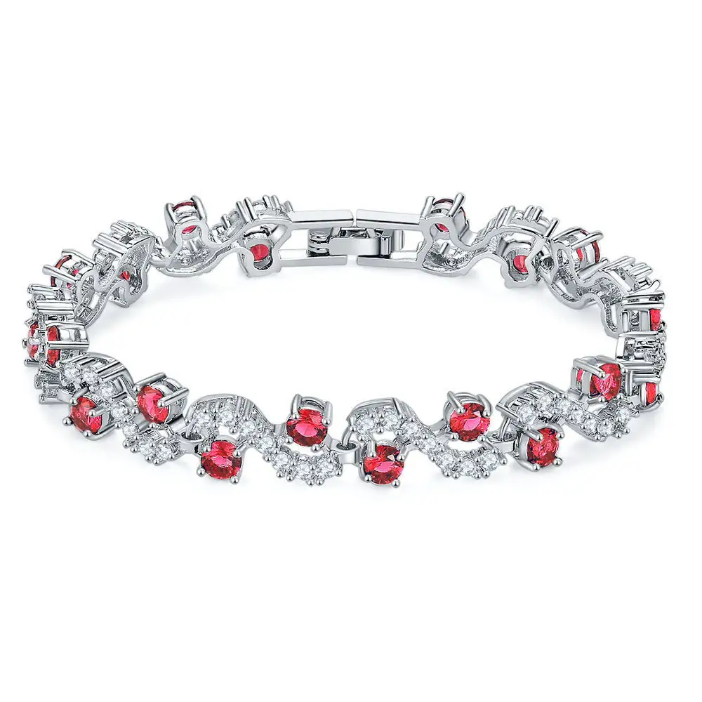Creative White Gold Color Bracelet With Diamond