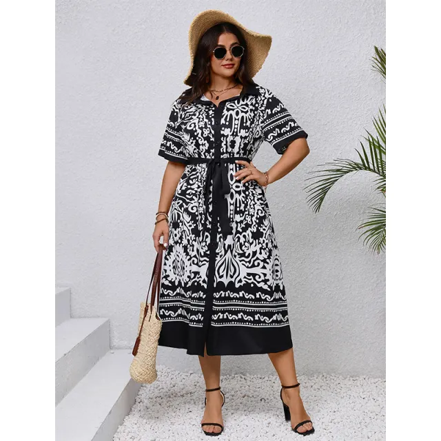 V neck Tie Simple And Elegant Women's Dress Black - Shop at LoveMi