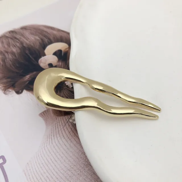 Simple Hair Clasp Metal U clips Plate Gold - Shop at LoveMi