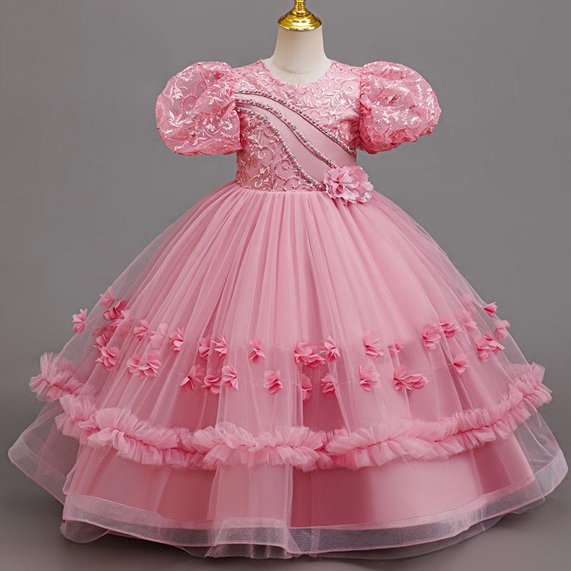 Sequin Wedding Princess Dress For Little Girls Birthday