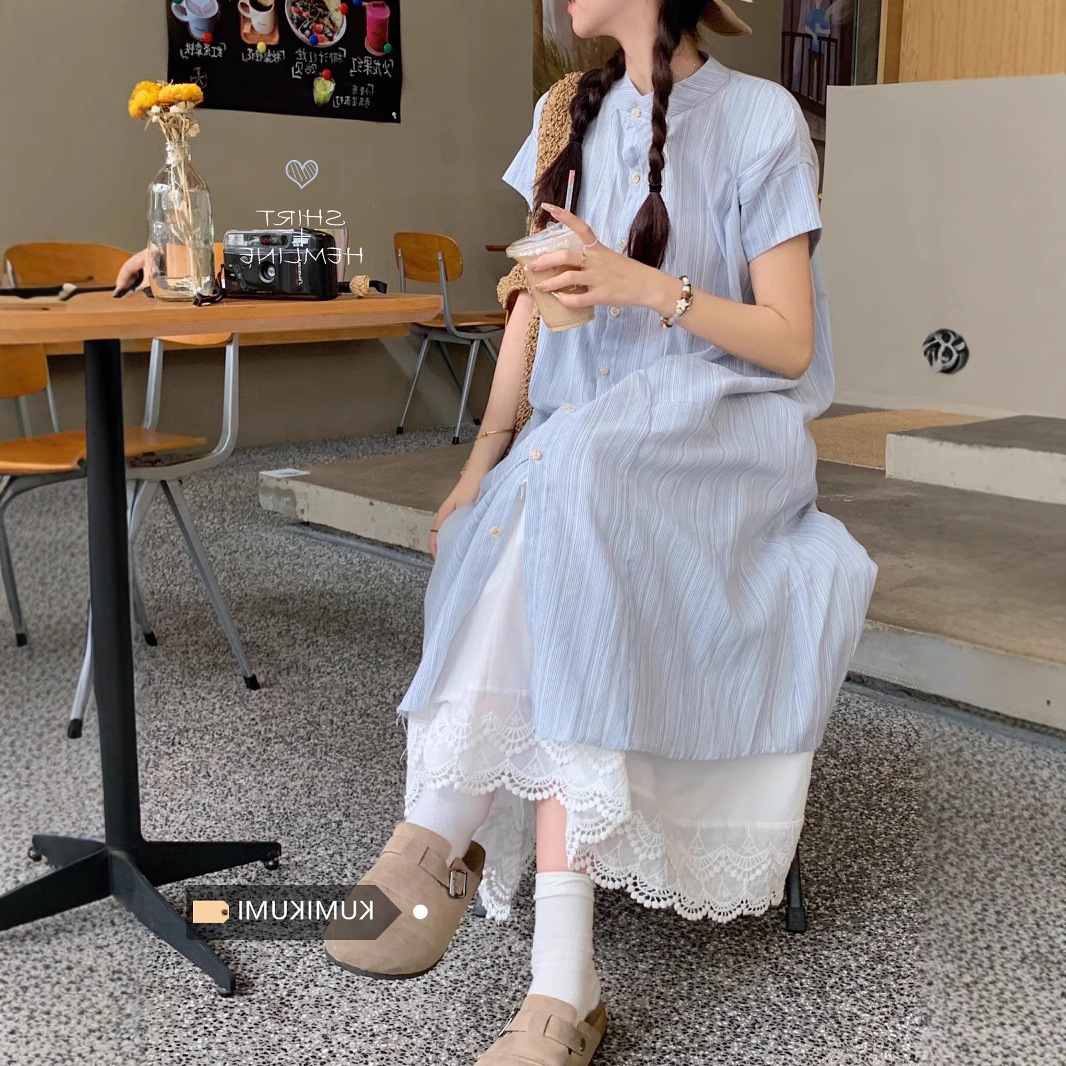 Womens Loose Casual Shirt Dress