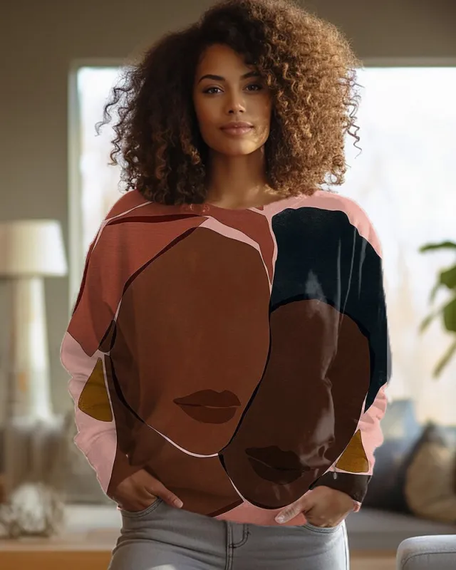 Polyester Women's Round neck Long sleeved Sweater Printing 3T2921 - Shop at LoveMi