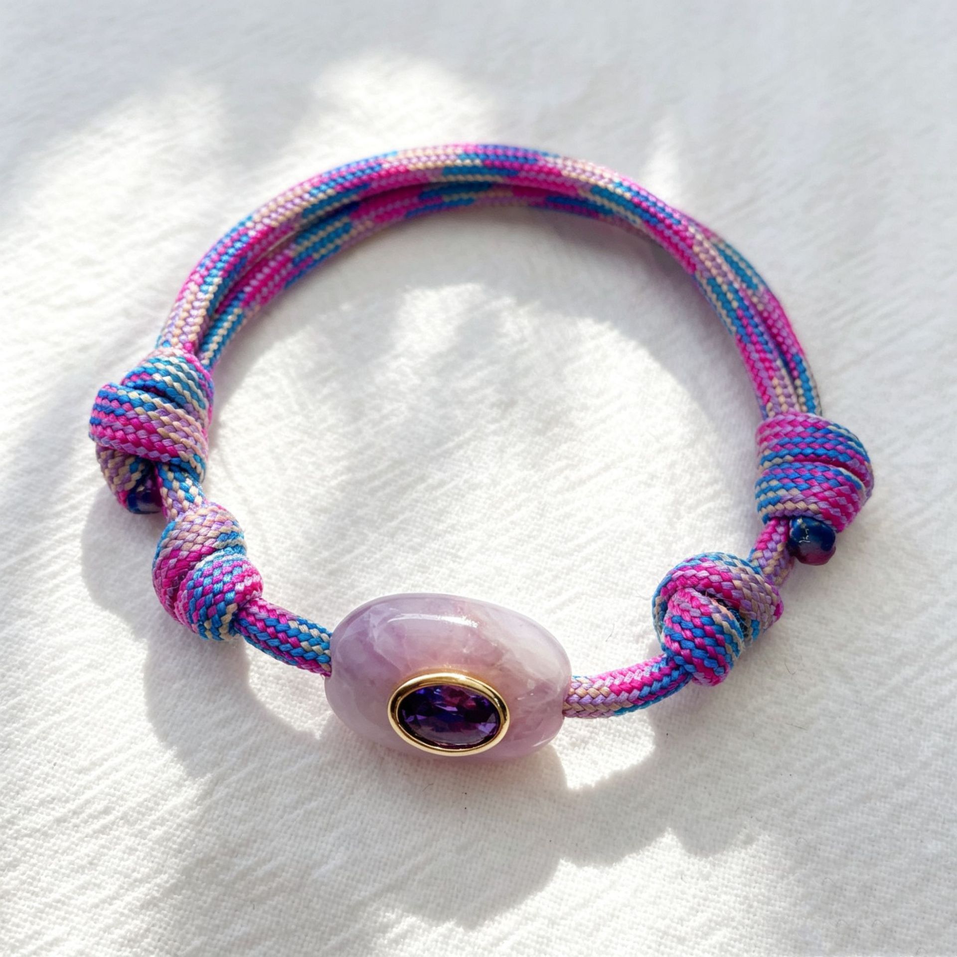 Natural Stone Evil Eye Braided Bracelet