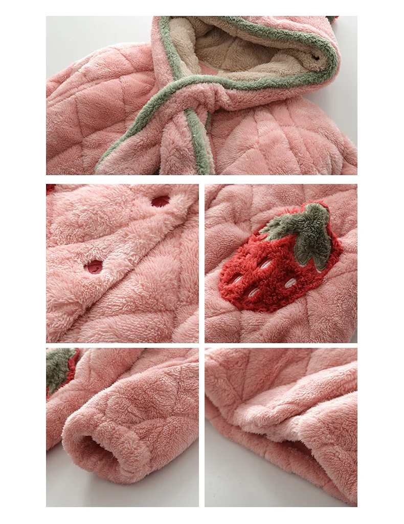 Title 7, Womens Autumn And Winter Long Strawberry Quilt...