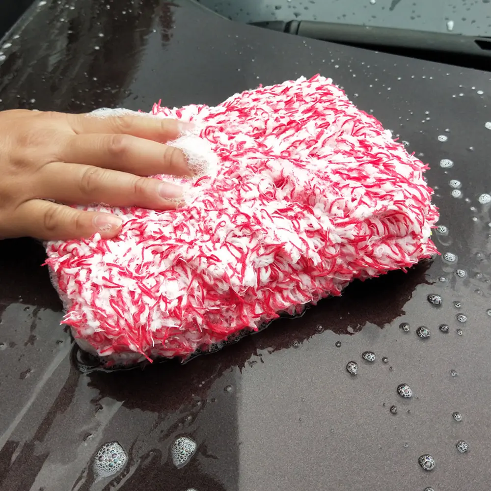 Water-absorbing Plush Car Wash Sponge Microfiber Towel