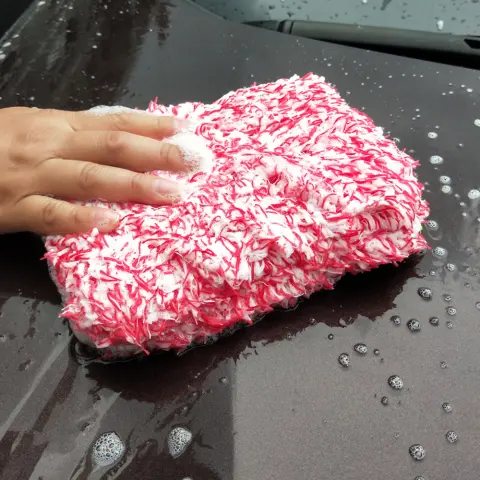 Water-absorbing Plush Car Wash Sponge Microfiber Towel Coral Fleece