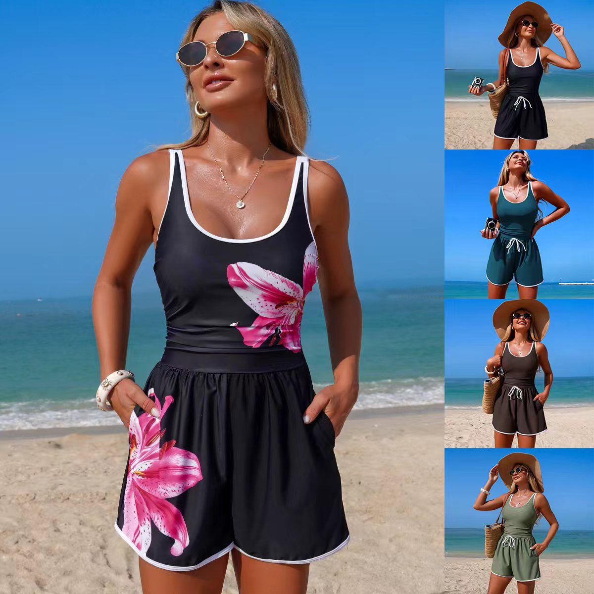 New Solid-color Minimalist Sports Bikini