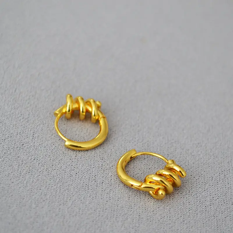 Japanese And Korean Niche Design Cold Style Simple Personality Temperament Ear Clip Earrings