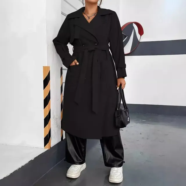 New Long Casual Coat Overcoat Women Black - Shop at LoveMi