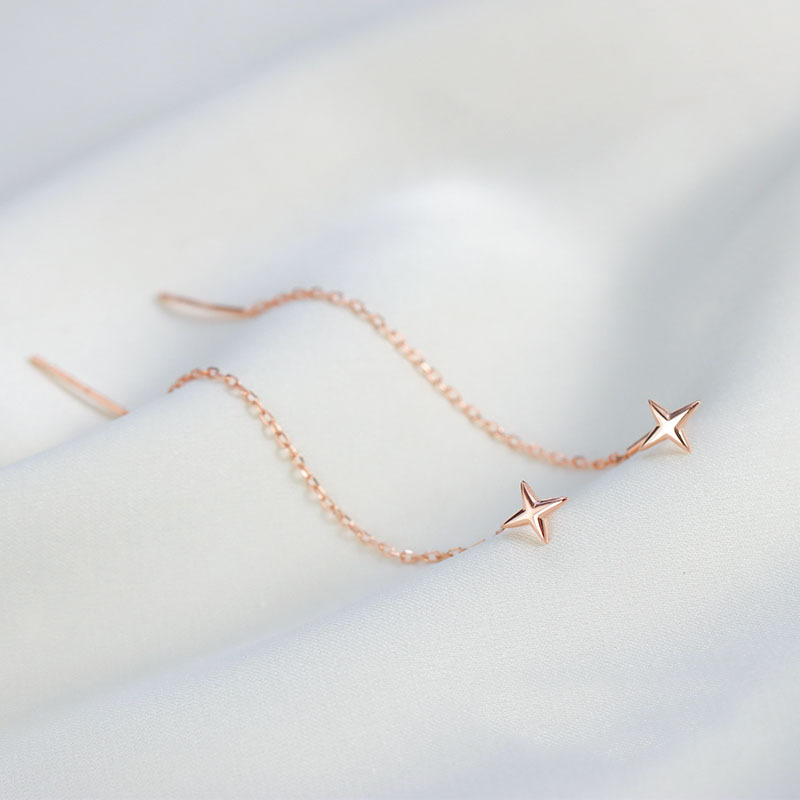 Silver Plated XINGX Tassel Hanging Earrings Women