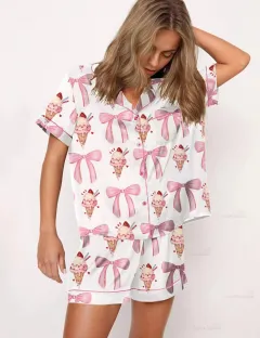 Digital Printing Can Be Outerwear Short-sleeved Shorts Suit Women - Xxs - View 1