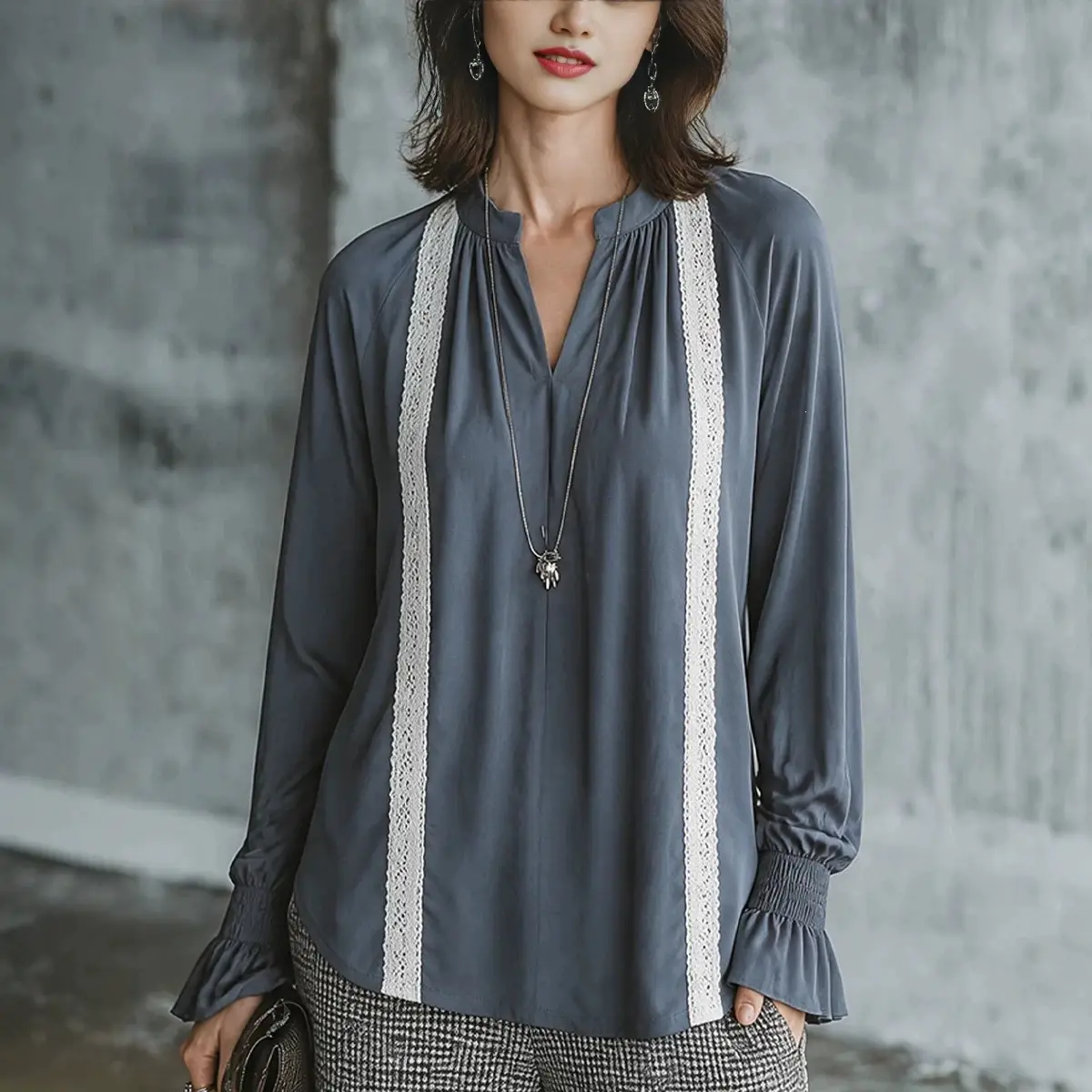 Womens Fashionable Long-sleeve Top