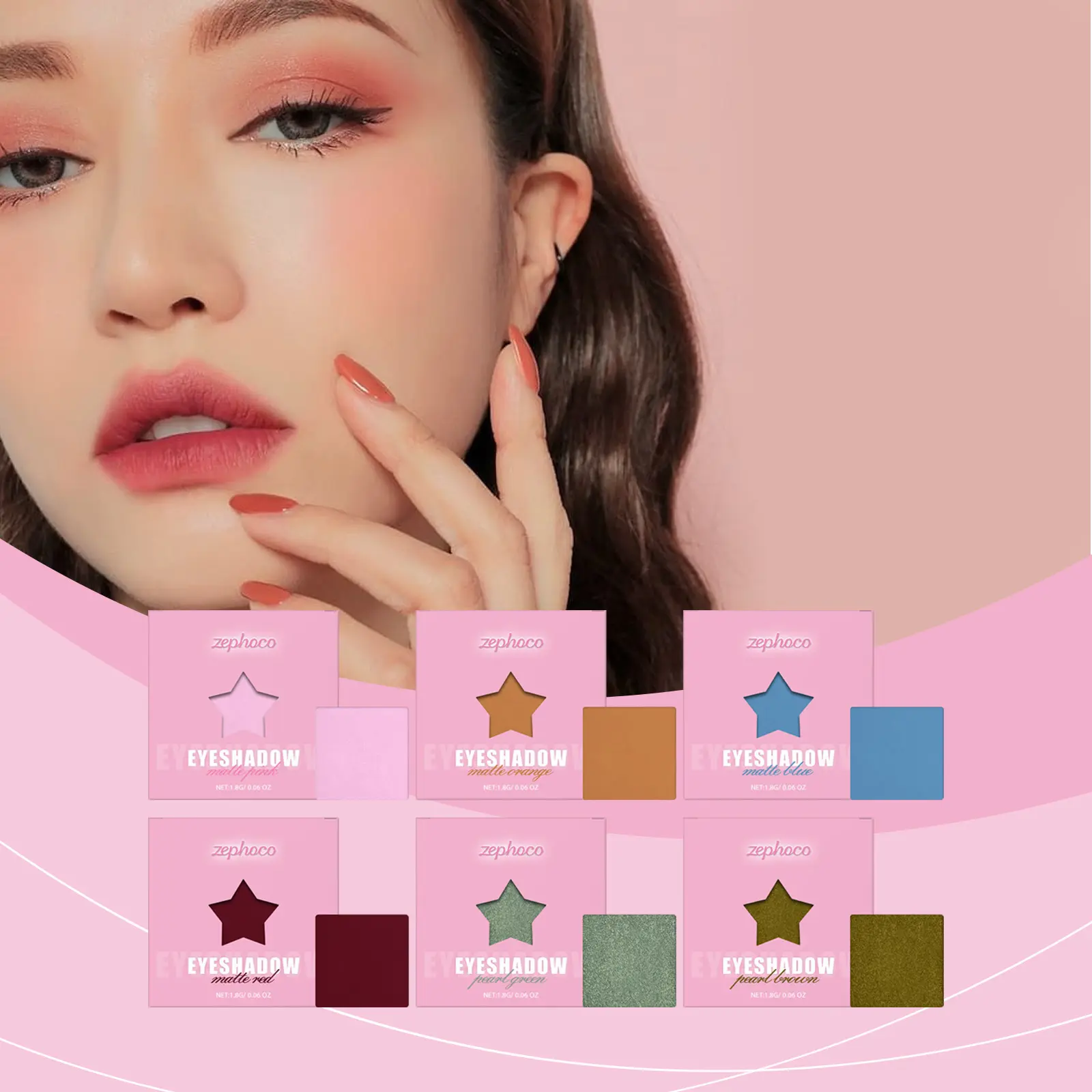 Monochrome Eye Shadow Plate Color Rendering Long-lasting