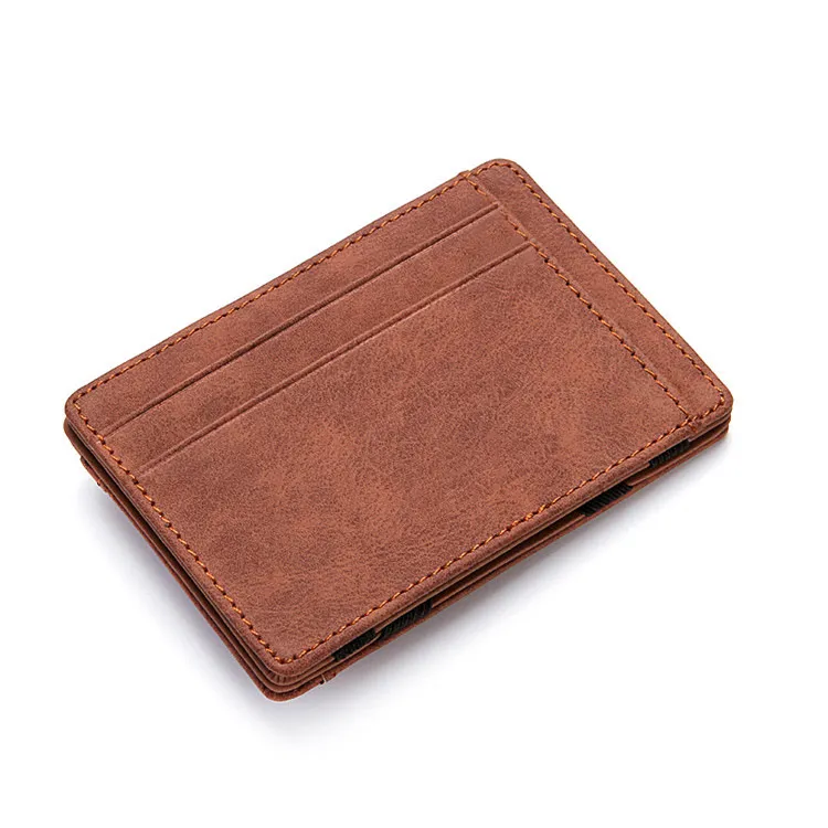 PU Creative Magic Wallet Flip Card Holder Men's Lady's Wallet Zipper Coin Purse Short – image 8