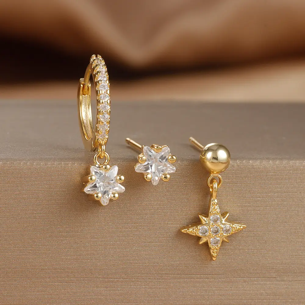 Fashion Tassel Earrings Micro Inlaid Zircon