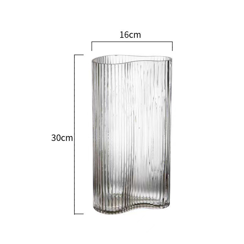 Striped Glass Decorative Vase, picture 5 of 11