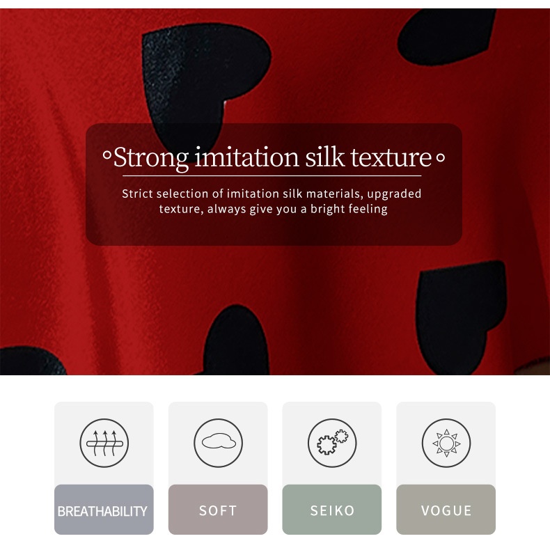 Ice Silk Nightdress Sexy Backless Lovely Suspender Skirt Pajamas Thin Breathable Printed - Image 14