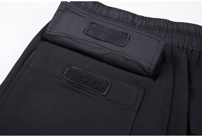 Title 7, High Street Black Gray Cotton Loose Trousers wi...