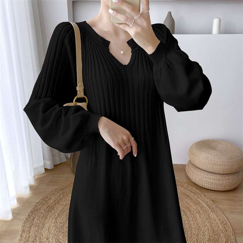 Title 4, Long Sweater Dress Over The Knee Women Wear Loo...