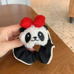 Female Online Influencer Sweet Ribbon Bow Barrettes - Panda Hair Ring - View 1