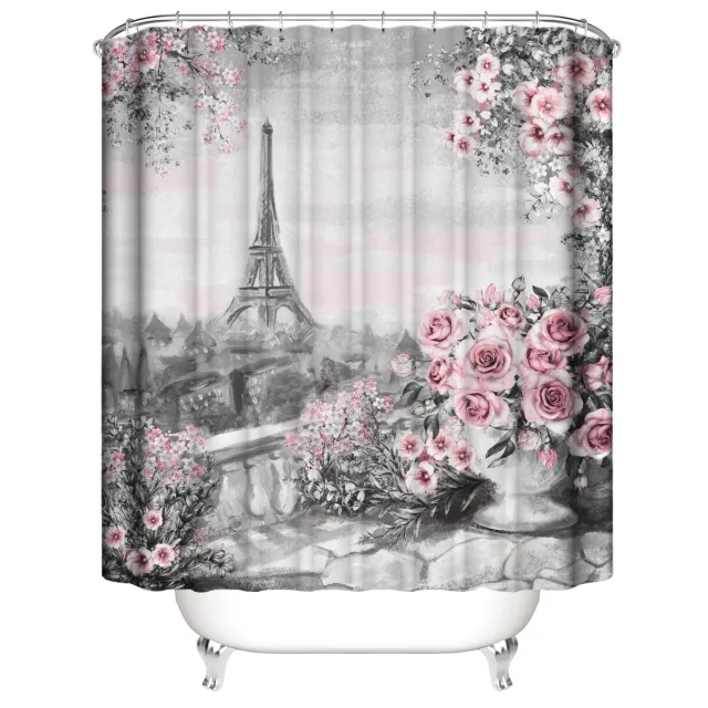 3D Digital Printing Home Decoration Paris Tower Shower Curtain As Shown In The Figure - Shop at LoveMi